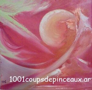 Abstraction rosée contemporaine