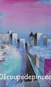 Ville futuriste lumineuse