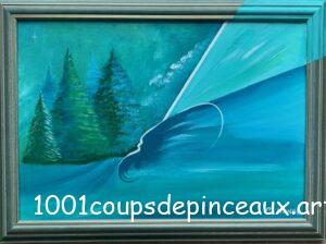 Aurore boréale forestière 1001coupsdepinceaux
