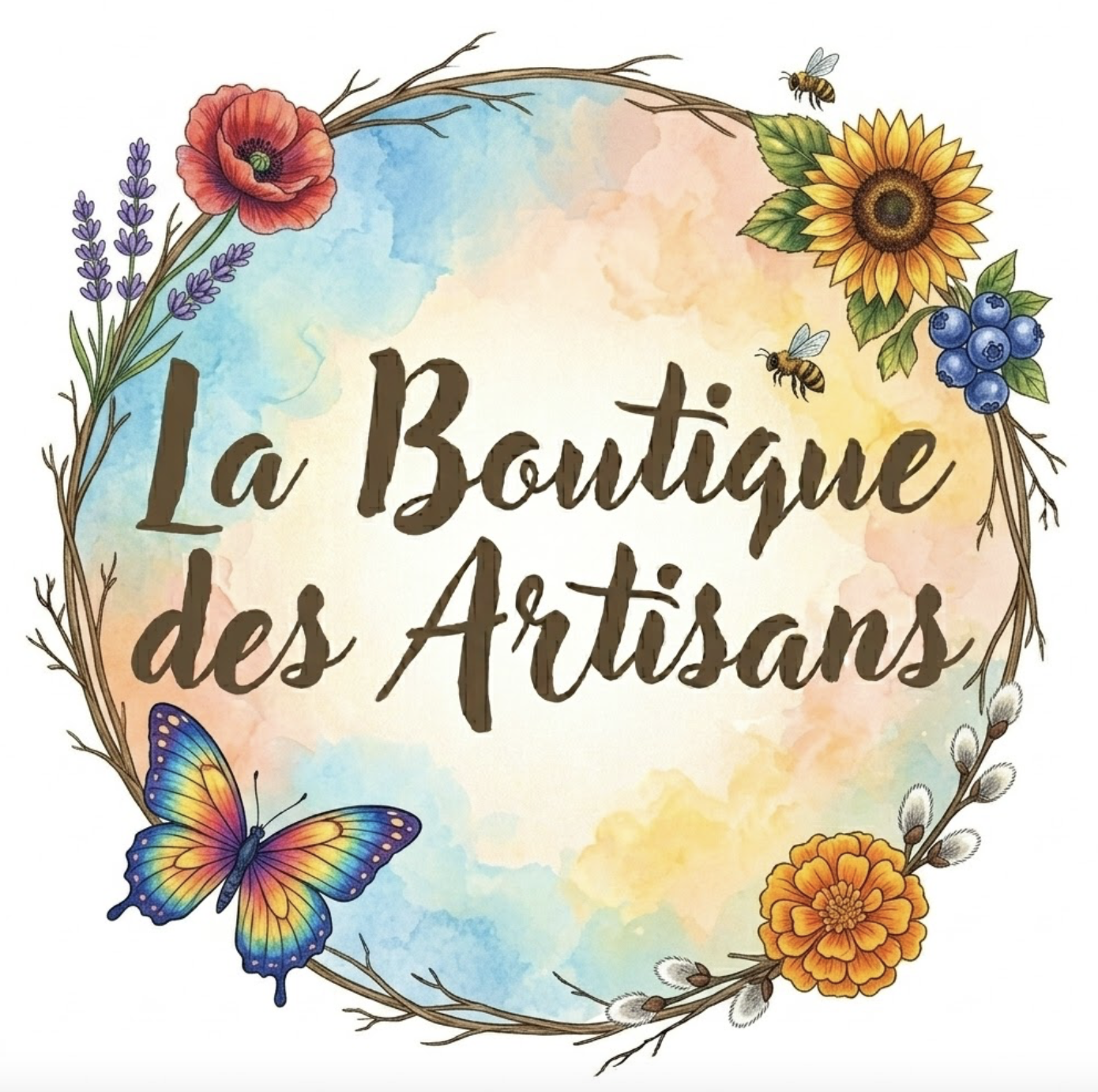 LOGO rond fleuri LBDA